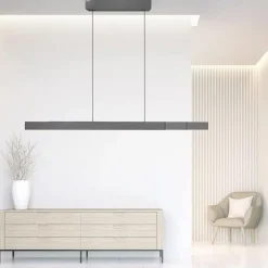 Elektrisch verstelbare LED hanglamp grijs dimbaar