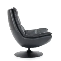 Fauteuil Sven leder - zwart