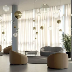 Glazen hanglamp Random Solo frosted wit 28 cm