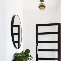 Glazen plafondlamp gold gradient met zwart