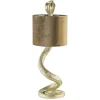 Gouden tafellamp Snake met velours kap