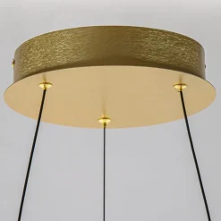 Grote design hanglamp LED gouden ring