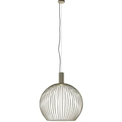 Grote eettafelhanglamp draad mat zand