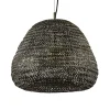 Grote hanglamp Finou antiek brons met zwart
