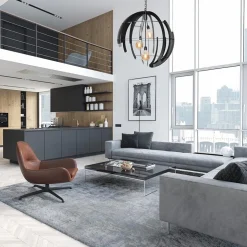 Grote hanglamp Terra 80 cm zwart