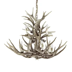 Grote 12-lichts kroonluchter met geweien