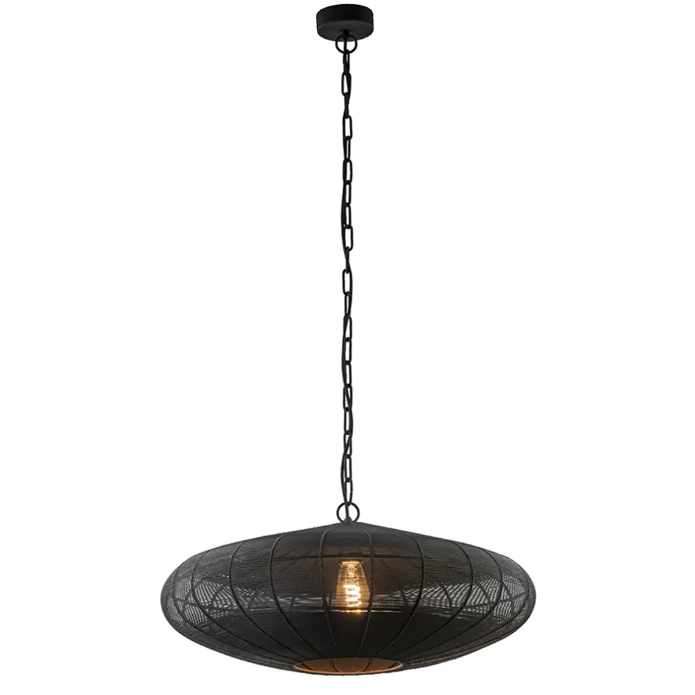 Grote Light and Living hanglamp Bahoto mat zwart