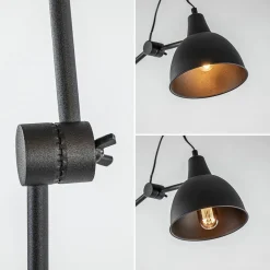 Grote vloerlamp retro mat zwart verstelbaar