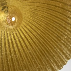 Grote XL hanglamp relief zwart met goud