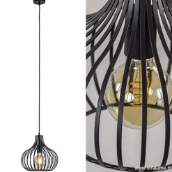 Hanglamp Aglio 28cm zwart