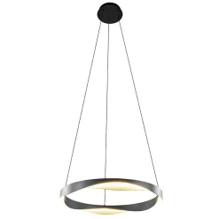 Hanglamp Ascoli 65 rond zwart/matgoud