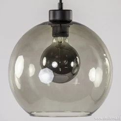 Hanglamp balk 3L smoke bolglas