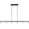 Hanglamp Bounce 6L 160cm zwart/goud