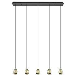 Hanglamp Golden Egg 5L zwart/goud