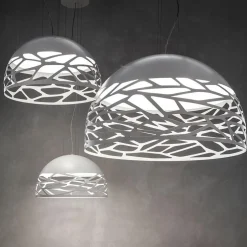 Hanglamp Kelly koepel 80cm wit