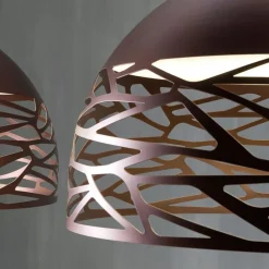 Hanglamp koepel brons 60cm 3xe27