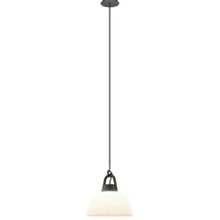 Hanglamp outdoor antraciet met wit IP65