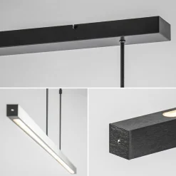 Hanglamp Real zwart up+down 2xpush dtw