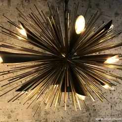 Hanglamp sprieten zwart/goud
