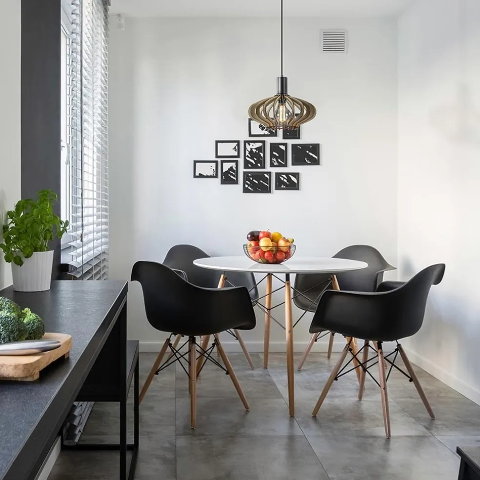 Hanglamp Ufo naturel hout 35cm