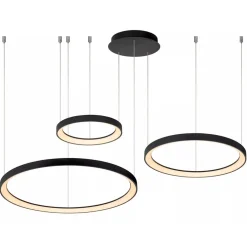 Hanglamp Vidal 3 ringen zwart