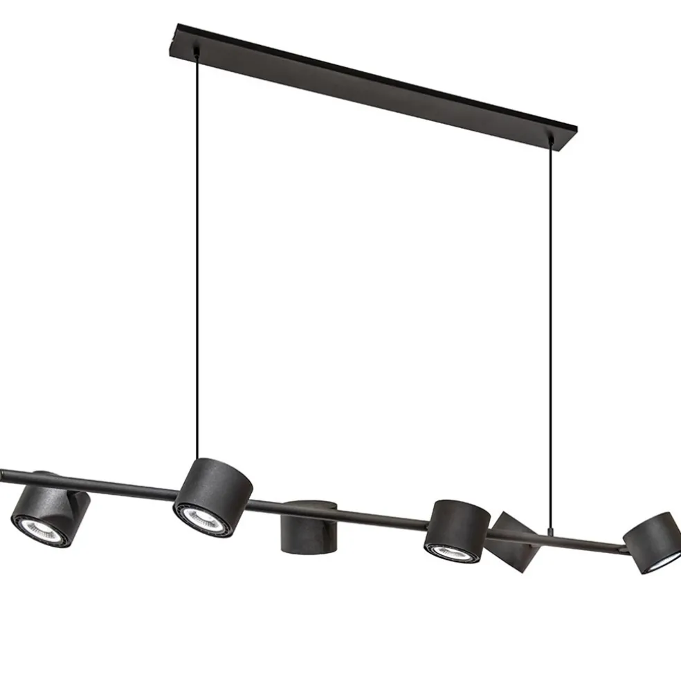 Hanglamp zwart 6L spot incl. gu10-111