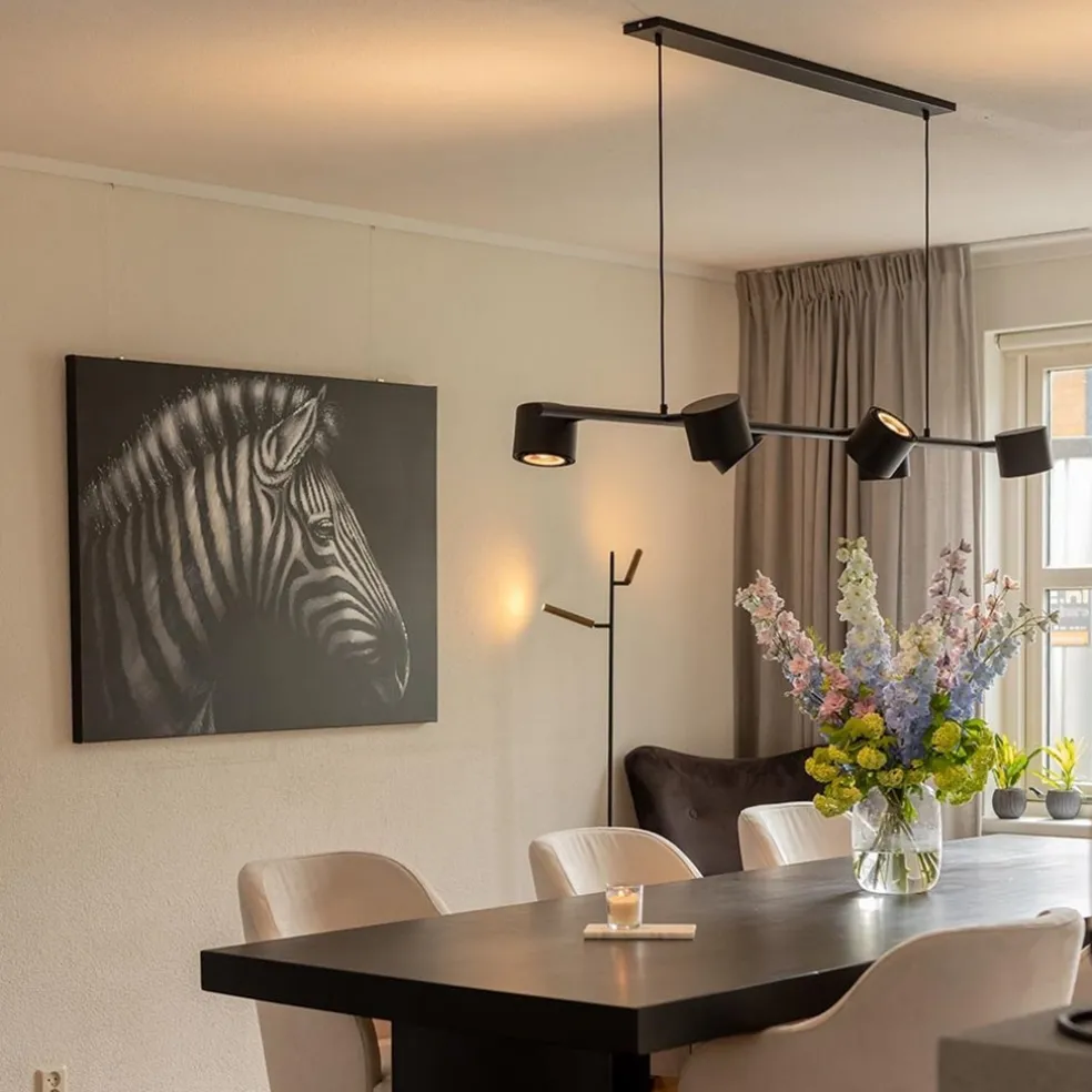 Hanglamp zwart 6L spot incl. gu10-111