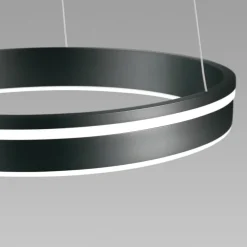 Hanglamp zwart ring 60cm + afst.bed.CCT