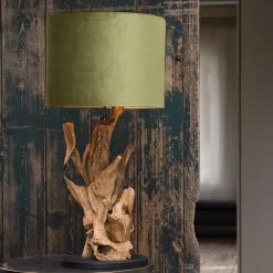 Houten lampvoet Ikal Light and Living exclusief kap