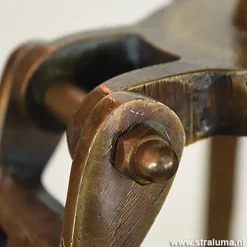 Industriele vloerlamp driepoot brons antiek