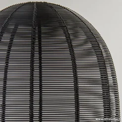 Industriële draad tafellamp Ophra zwart