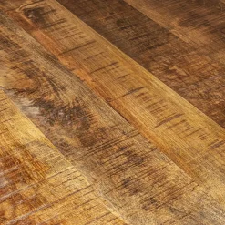 Industriële eettafel mangohout met zwart 160x90 cm