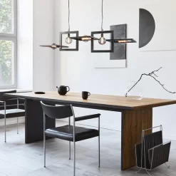 Industriële hanglamp mat zwart metalen frame