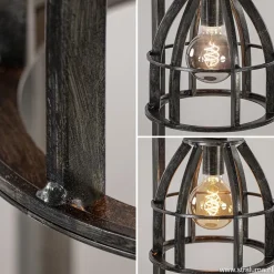 Industriële tafellamp antiek zwart