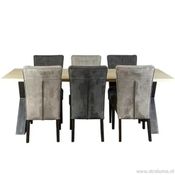 Klassiek landelijke eetkamerstoel grijs