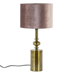 Klassieke lampvoet Helabima antiek brons excl. kap