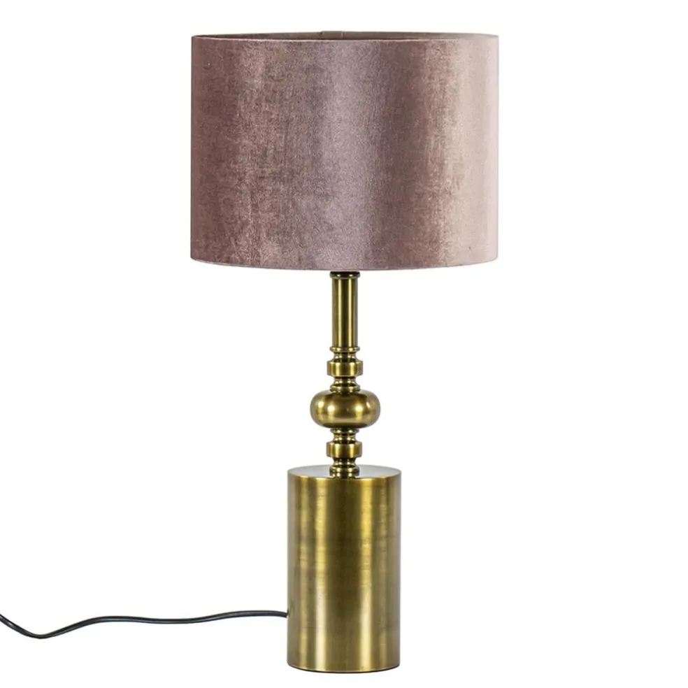 Klassieke lampvoet Helabima antiek brons excl. kap