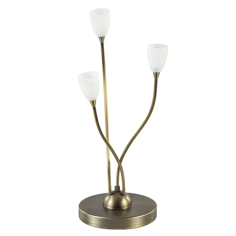 Klassieke LED tafellamp brons met dim to warm functie