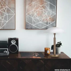 Klassieke tafellamp brons touchdimmer