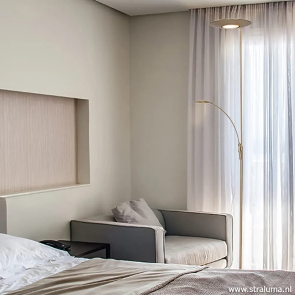 Klassieke vloerlamp Zenith LED messing