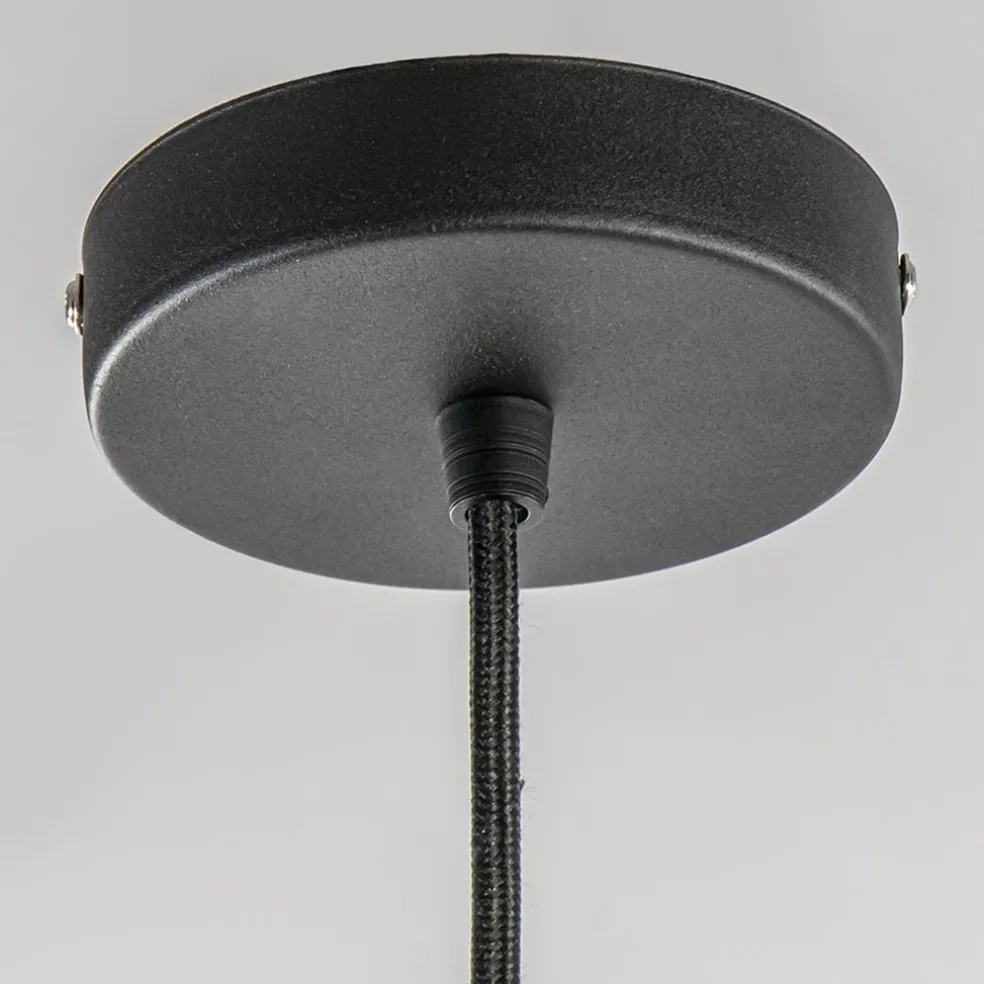 Kleine draad hanglamp mat zwart 30 cm
