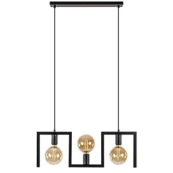Kleine eettafel hanglamp zwart frame