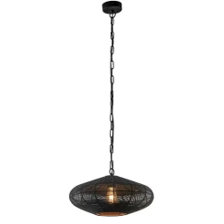 Kleine hanglamp Bahoto mat zwart L&L