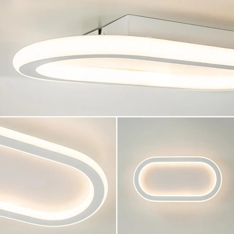 Kleine LED plafondlamp wit 3-standen dimbaar