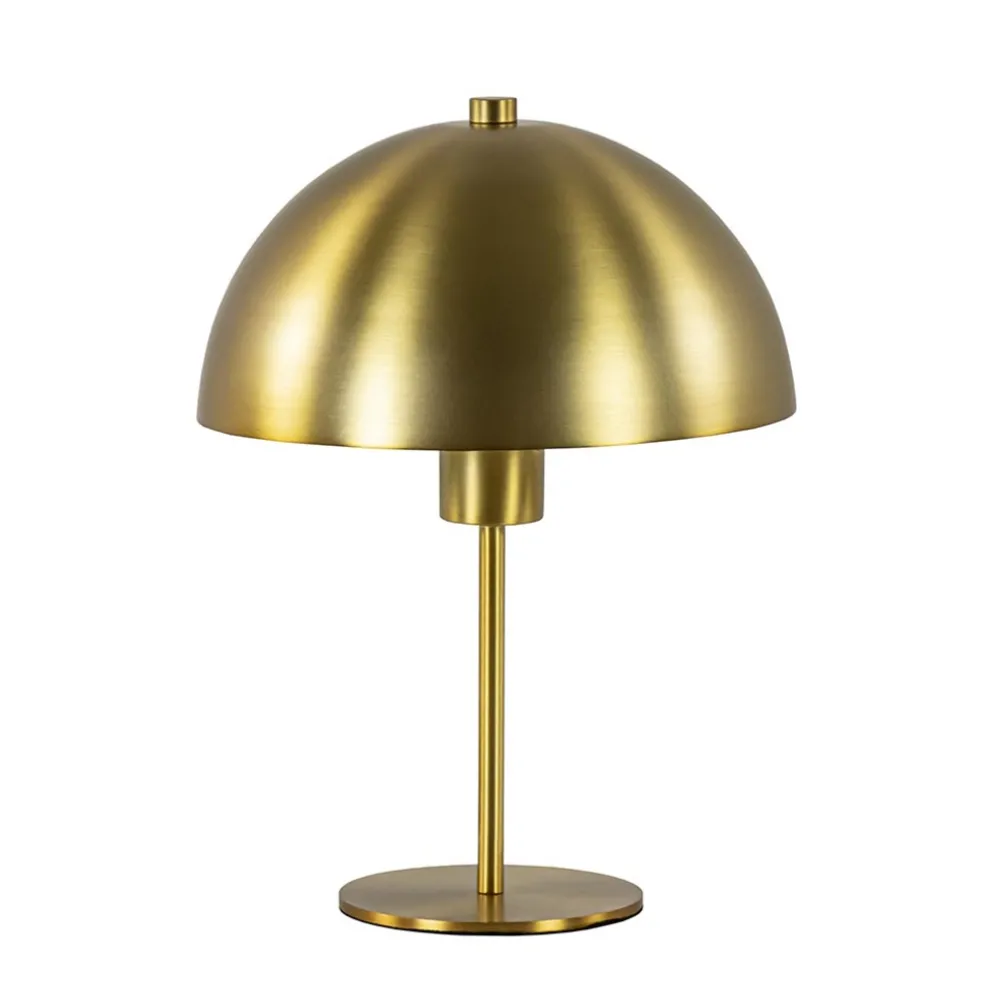 Kleine retro tafellamp Merel antiek brass