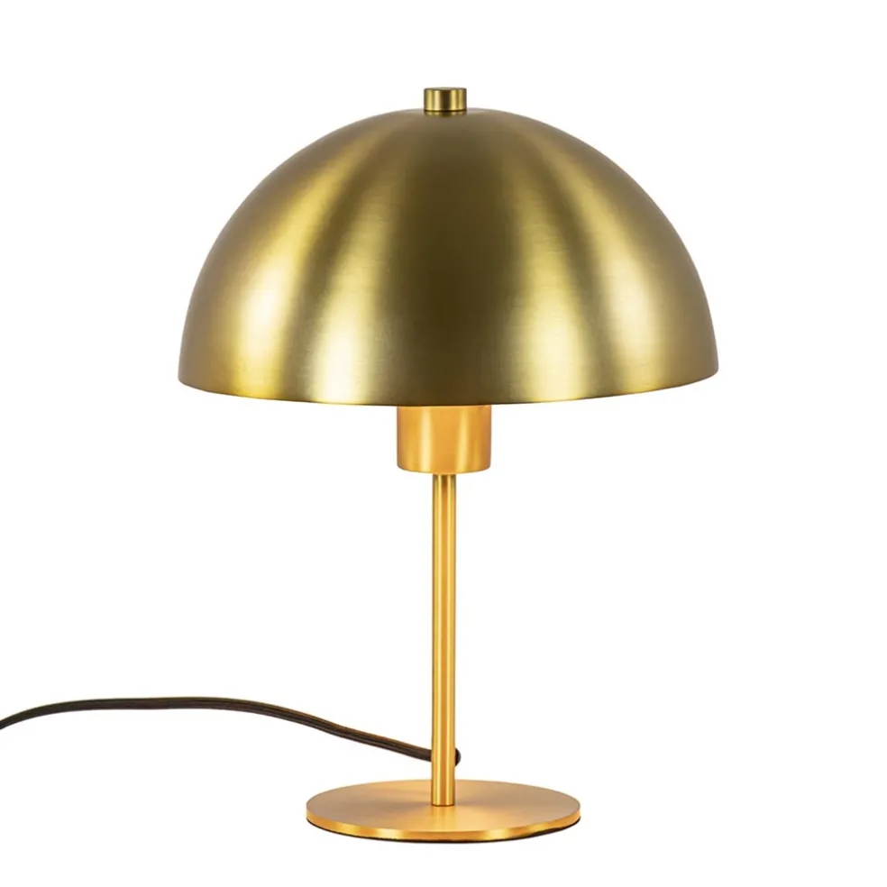 Kleine retro tafellamp Merel antiek brass