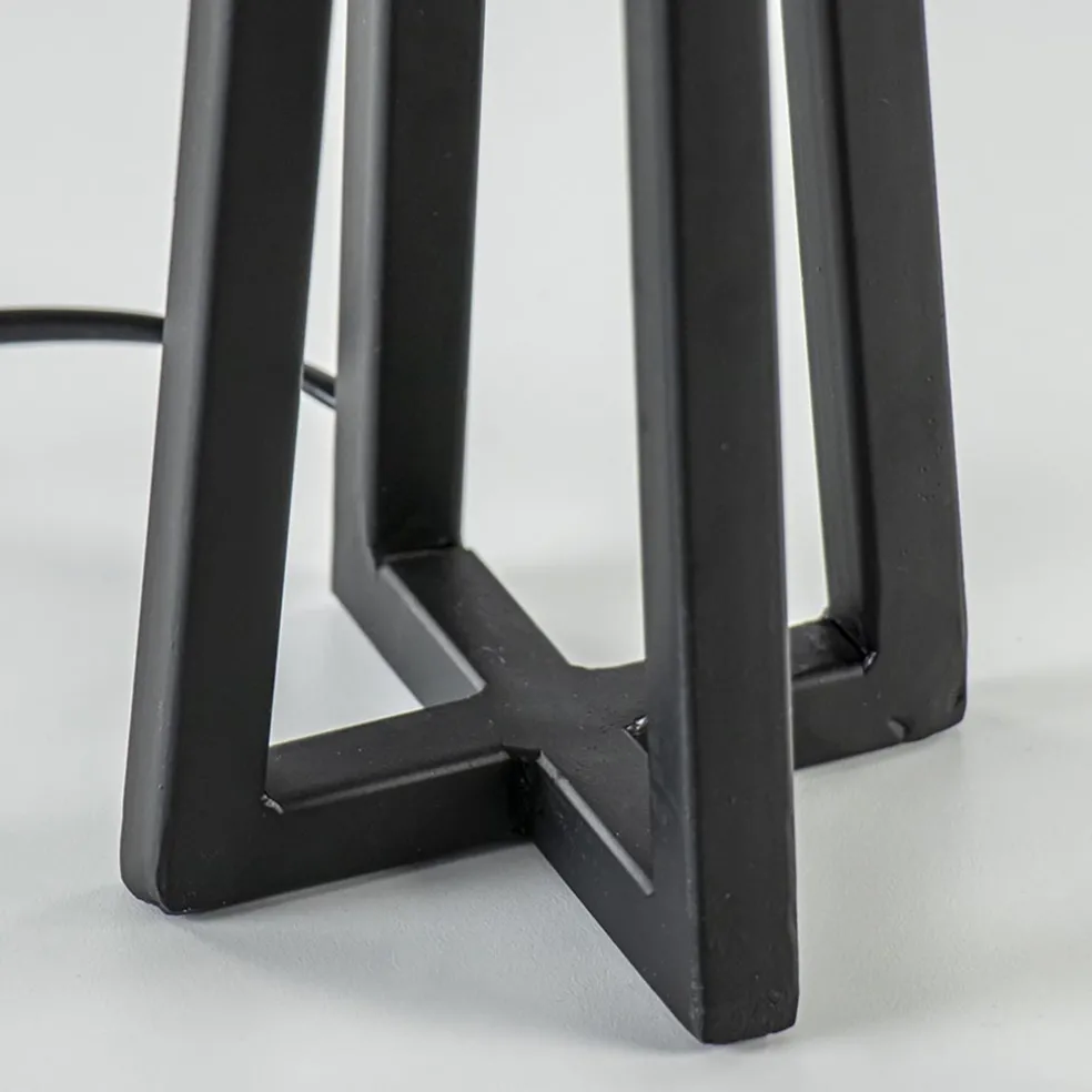 Kleine tafellamp Miley mat zwart exclusief kap