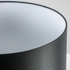 Lampenkap cilinder zwart met witte binnenzijde