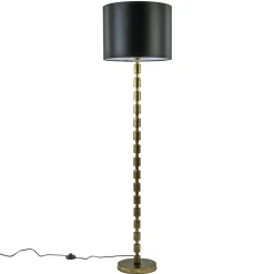 Lampenkap cilinder zwart met witte binnenzijde