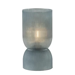 L&L tafellamp op batterijen Phoebe blauw-grijs groot